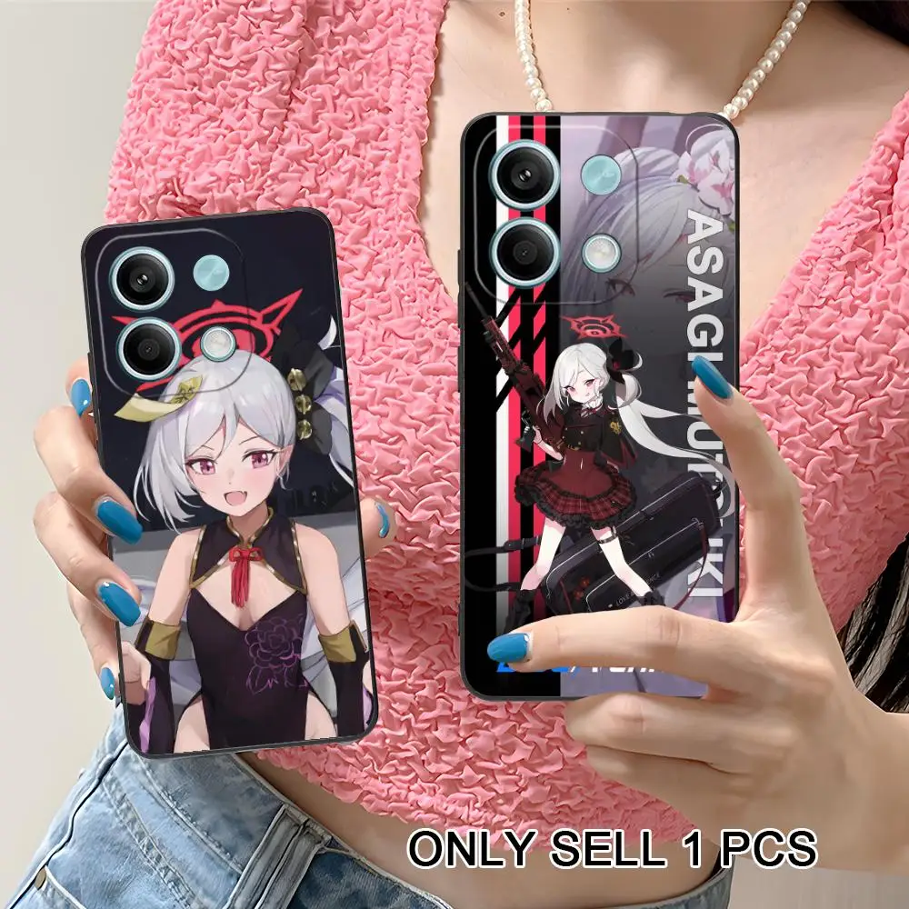 

Blue Archive Mutsuki Phone Case for Xiaomi Redmi 15 14 13 12 A7 5 3 2 1 C Plus 4G 5G Soft TPU Shockproof Cover