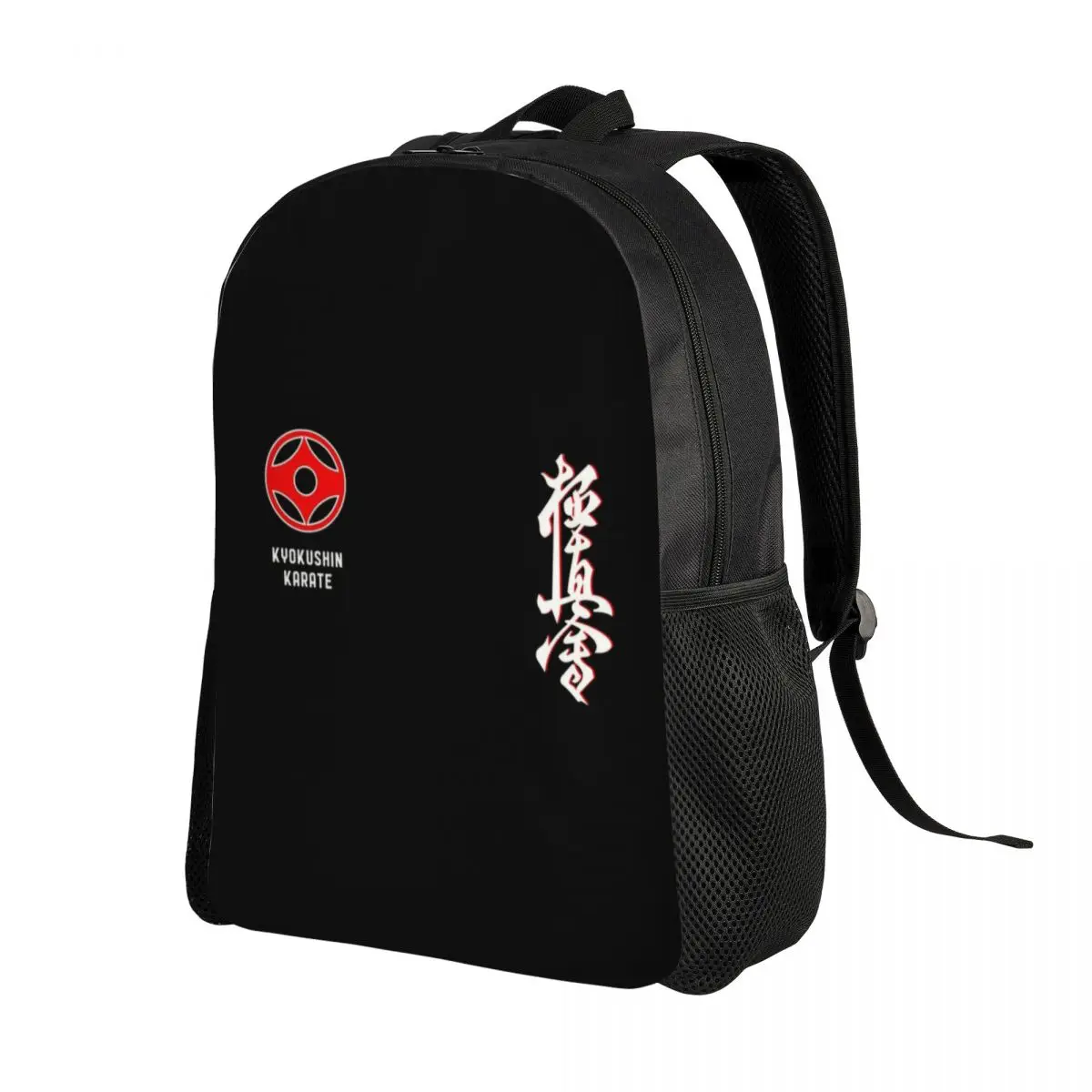 Customized Karate Kyokushin Backpack Men Women Basic Bookbag for College School Martial Arts Bags