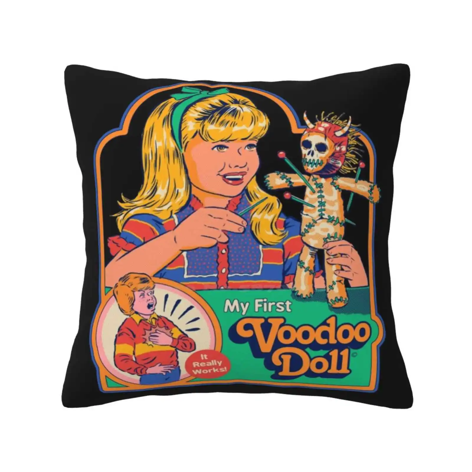 My First Voodoo Doll Fashion Sofa Throw Pillow Cover Pillowcase Voodoo Doll Toys Funny Nostalgia Retro Vintage 70S 80S Parody