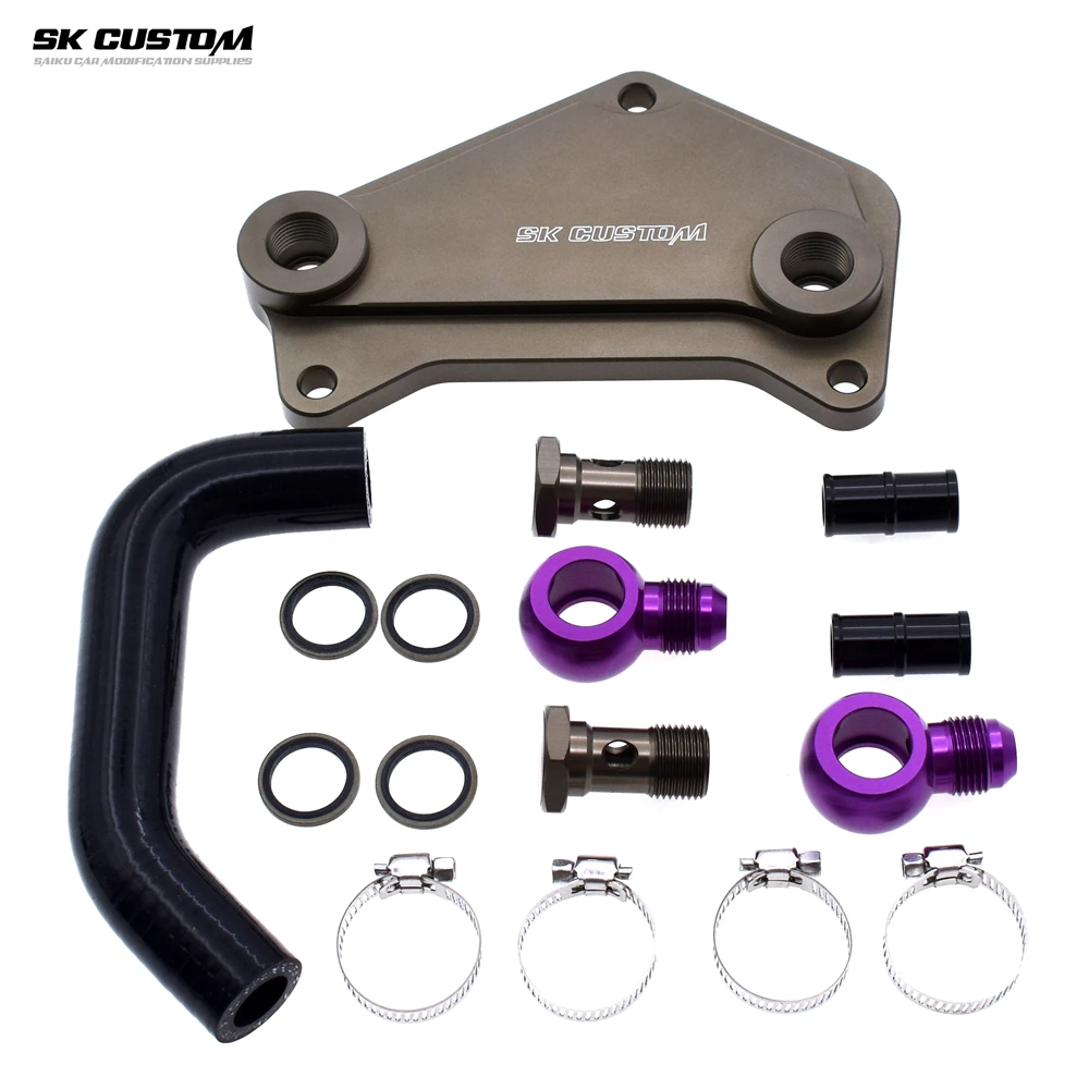 DQ250 DSG 6-Gang-Getriebeölkühler-Adapter für VW Golf MK5/6/7 Audi S3A3 TT Skoda Octavia 02E Getriebe-Grundplatte Sandwich