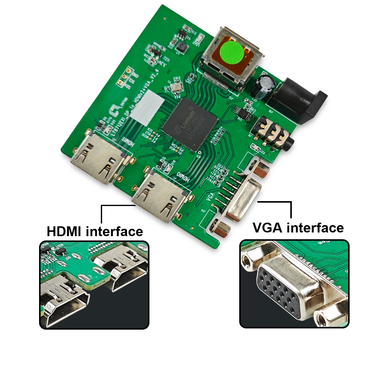 LT8712EXI (Demo Board) -Type-C/DP to HDMI*2+VGA  Audio and video conversion