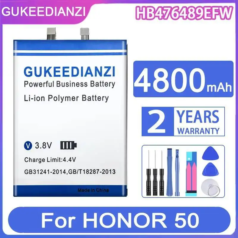 

GUKEEDIANZI Replacement Battery HB476489EFW 4800mAh For huawei HONOR 50 for HONOR50 Mobile Phone Batteries