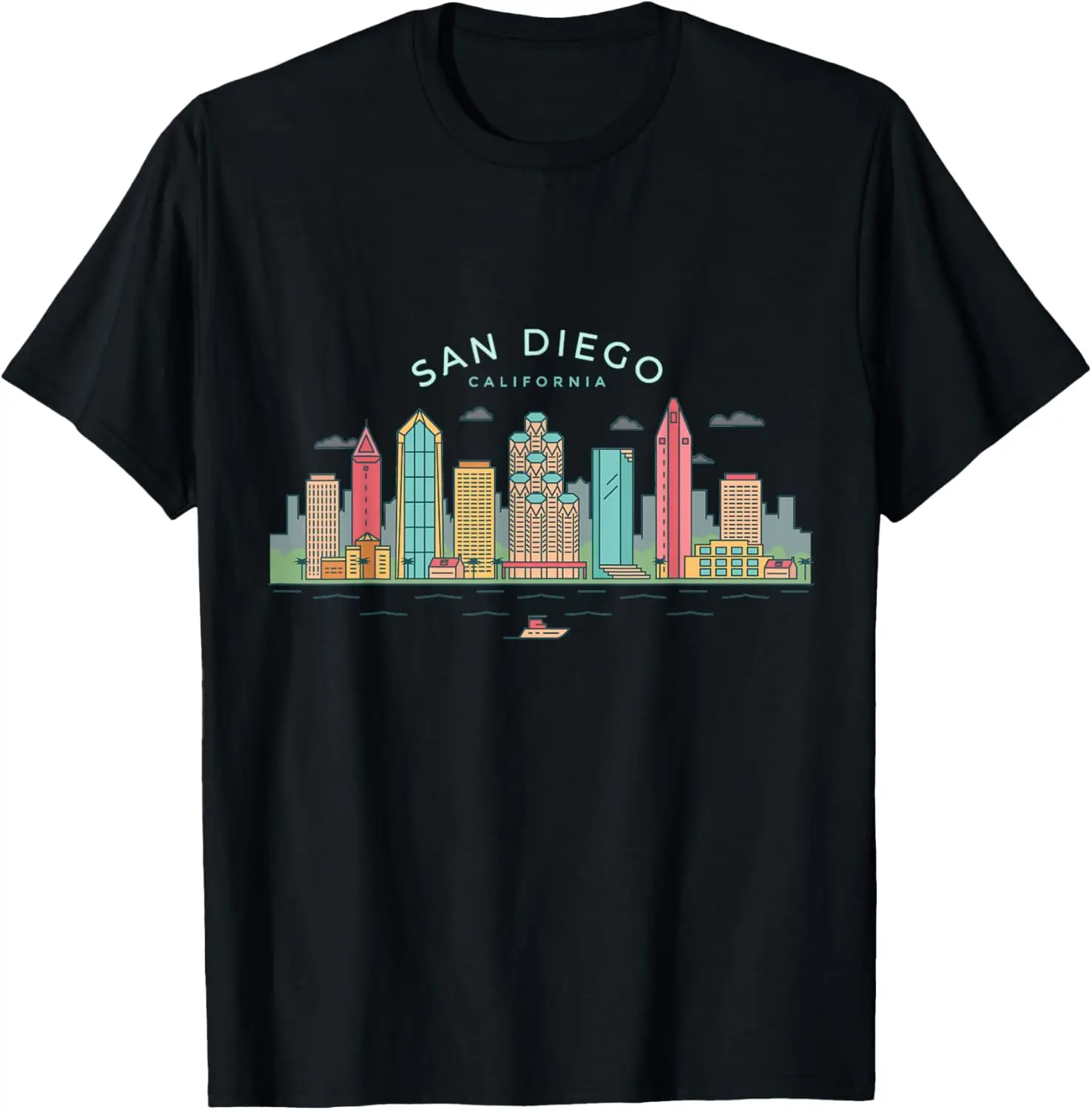 

San Diego Vintage San Diego California Skyline T-Shirt