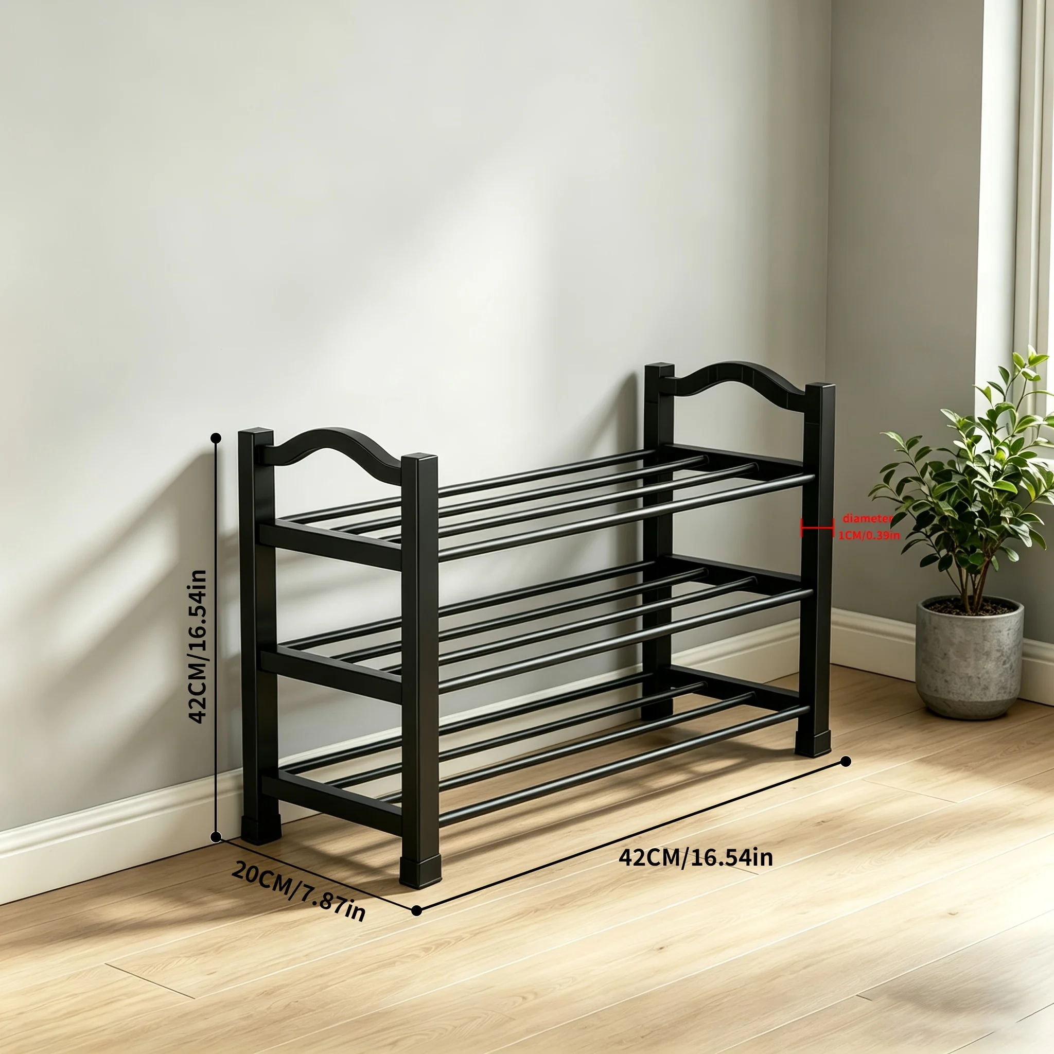 Simple Multi-Tier Floor-Standing Shoe Rack – Versatile, Creative Shoe Display Stand – High-Capacity Indoor Shoe Storage Unit