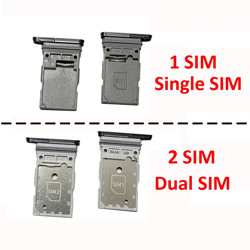 Bandeja para tarjeta SIM nueva para Samsung Galaxy S22 S22+ S901 S906, ranura para chip, soporte, piezas, SIM simple o doble, negro 2