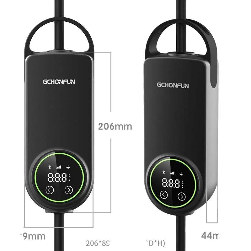 LCD Screen 16 amp with Schedule Function 3.5Kw Type 2 Portable EV Charger for Electric vehicles