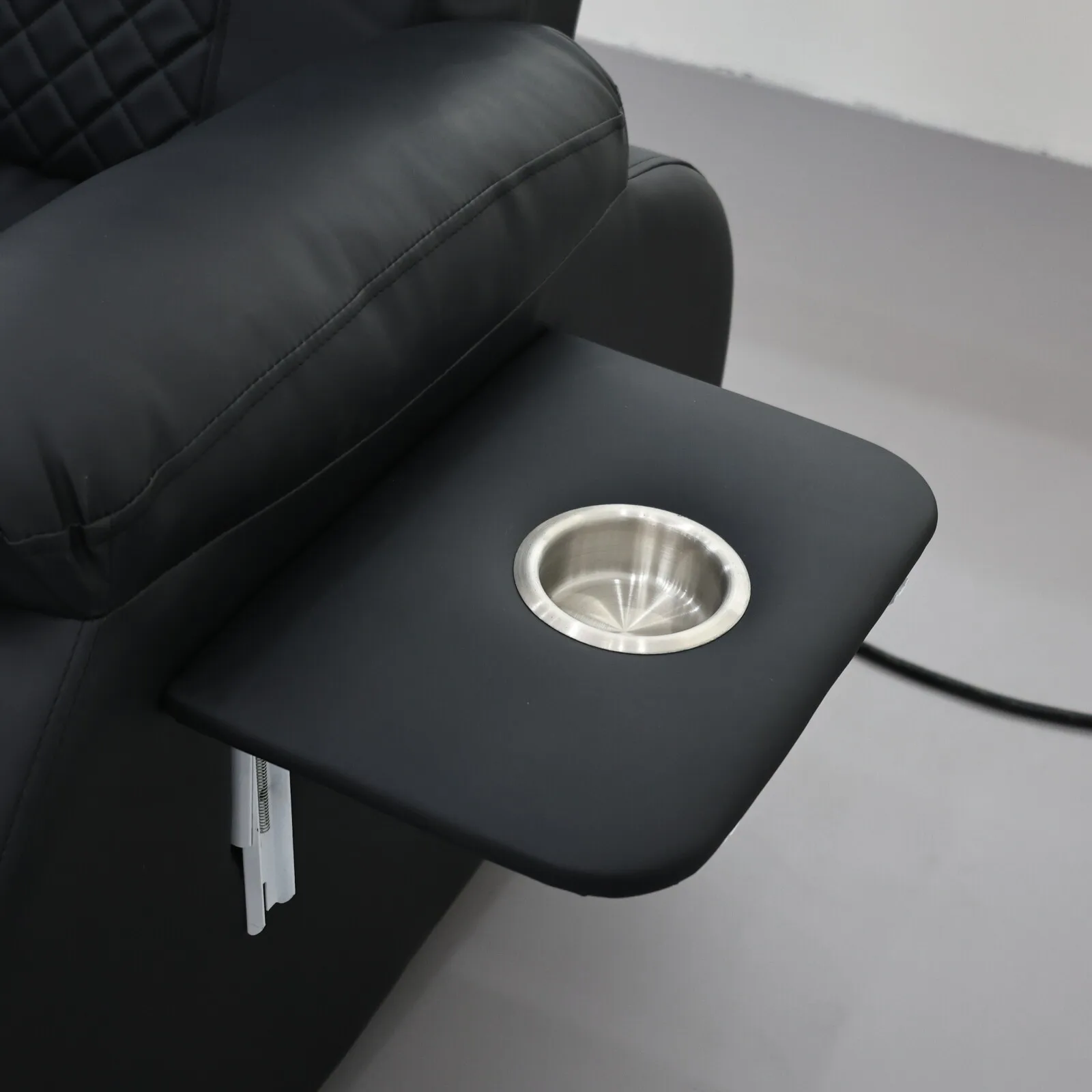 Elektrischer Relaxsessel, Massagesofa, verstellbare Heimkino-Sitze, ergonomisches Lazy-Sofa, bequemer Loungesessel mit Fußstütze, schwarz – Detail 10