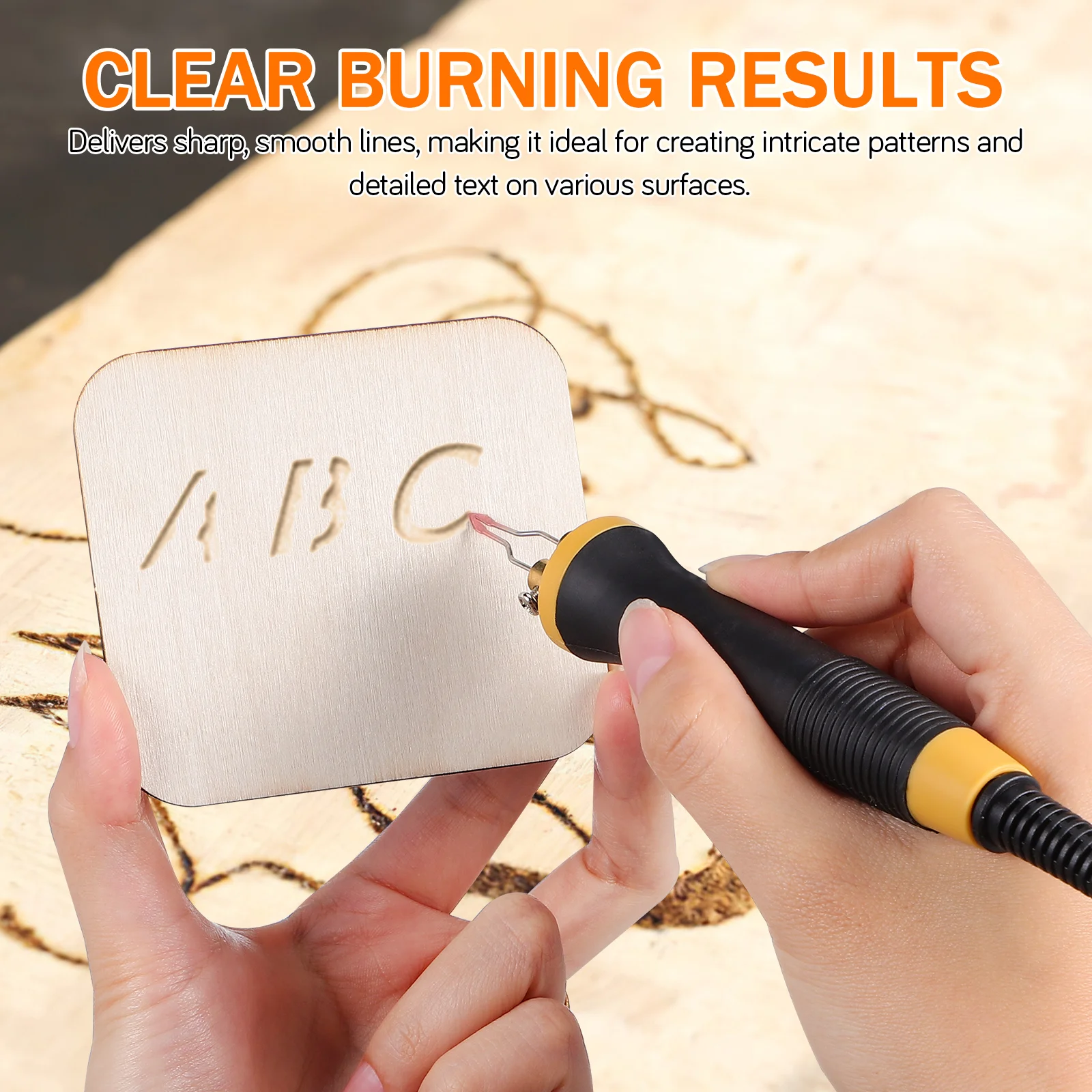 مجموعة أدوات حرق الخشب لقلم حرق دقيق بيروغرافي مع قبضة مريحة مثالية لمشاريع النقش الفنية اليدوية #6