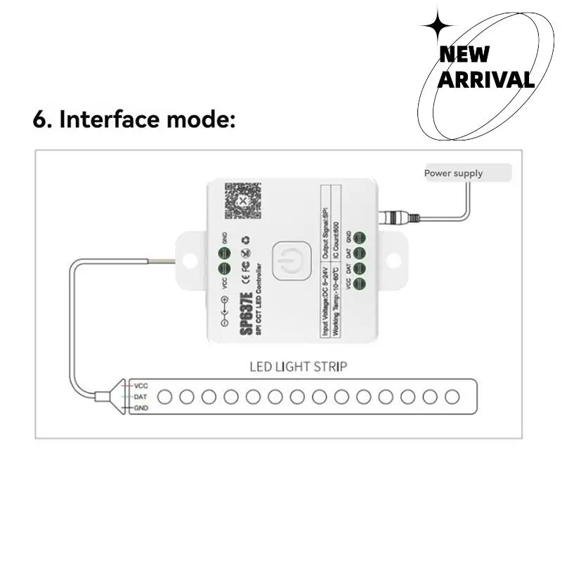 Y50A-And-SP637E SPI Doppio controller DC5-24V Supporto telecomando touch 2.4G