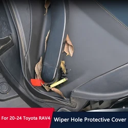 QHCP Car Windshield Wiper Hole Soft Plastic Protective Cover Dustproof Sleeve Leaves Debris Prevention For Toyota RAV4 2020-2025