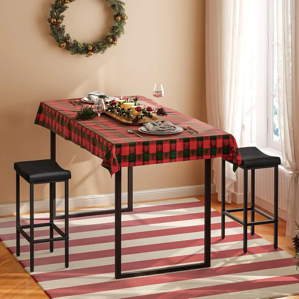 مقاعد بار، مجموعة من كرسيين بارين، مقاعد بارتفاع عداد، مقاعد سرج مع سطح منحني، تنجيد سميك 24.8 بوصة #6