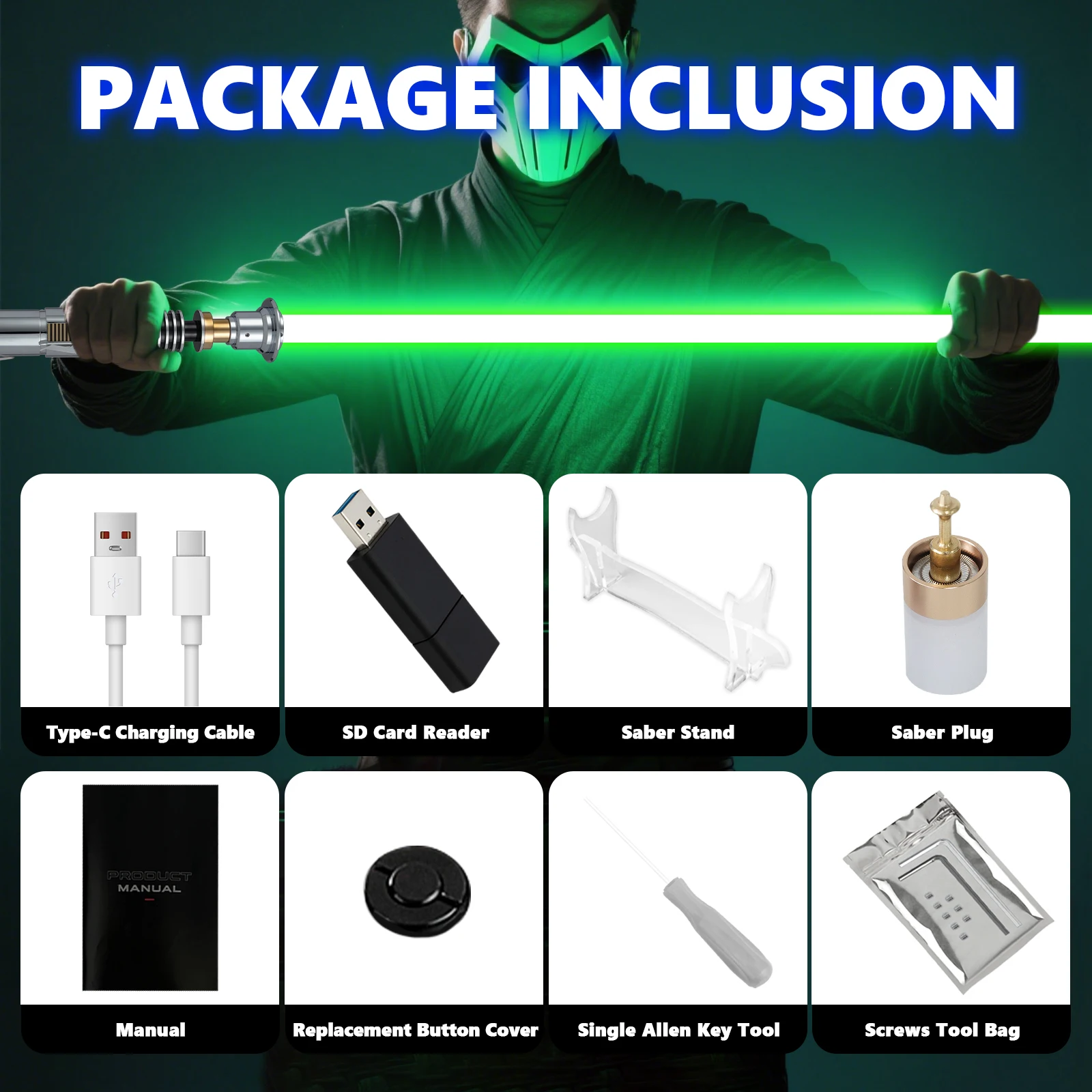 PHS Luke V2 Smooth Swing Lichtschwert Metallgriff für schwere Duellfarbwechselgeräusche Force Blaster Jedi Laser Sword Toys