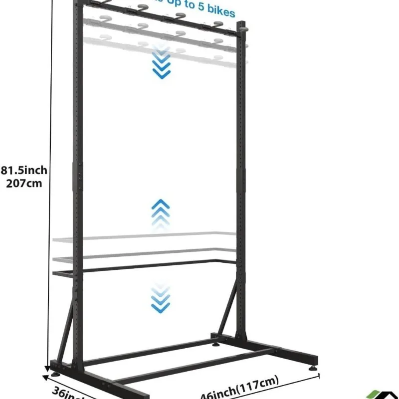 Detachable Metal Bike Storage Rack Freestanding Bicycle Display Stand Commercial Shop Sports Gear Organizer