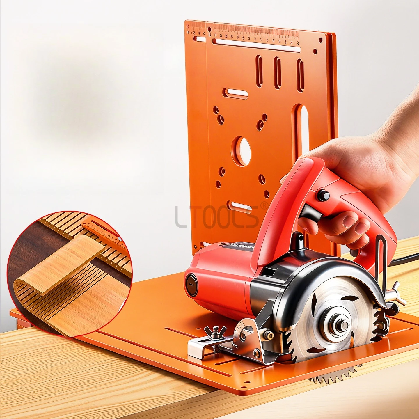 4 Inch Cutter Base Plate Multifunctional Arc Limit Bottom Board Punch-free Woodworking Positioning Plate Opening Auxiliary Tools