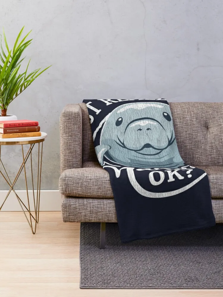 I Just Really Love Manatees, OK? Throw Blanket Blankets For Sofas Soft Plush Plaid