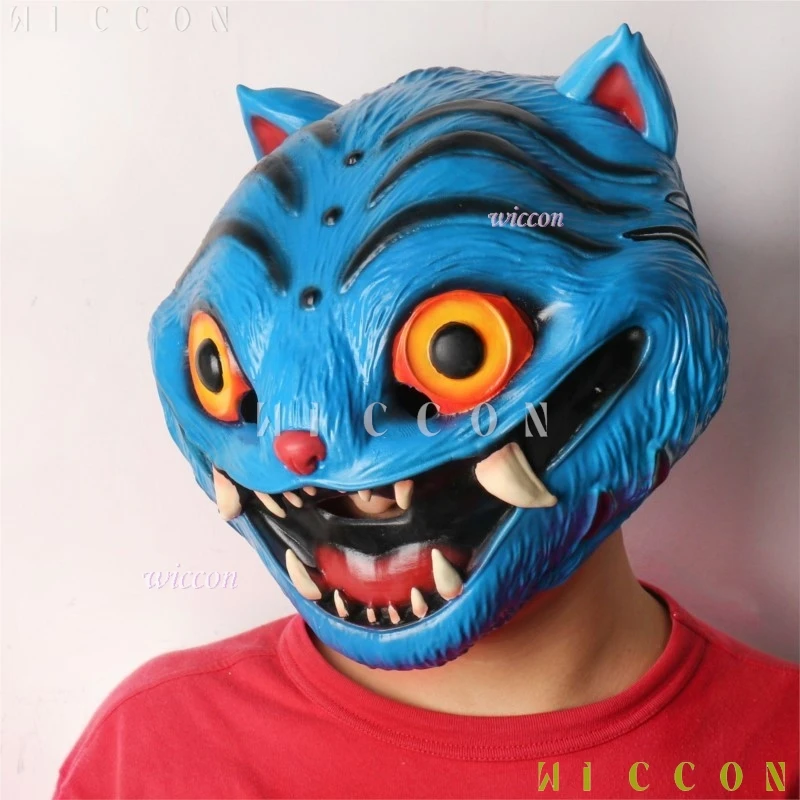 Halloween KPop Dem On Hunters Blue Tiger Latex Mask KPOP Girl Costume Adult Carnival Party Clothing