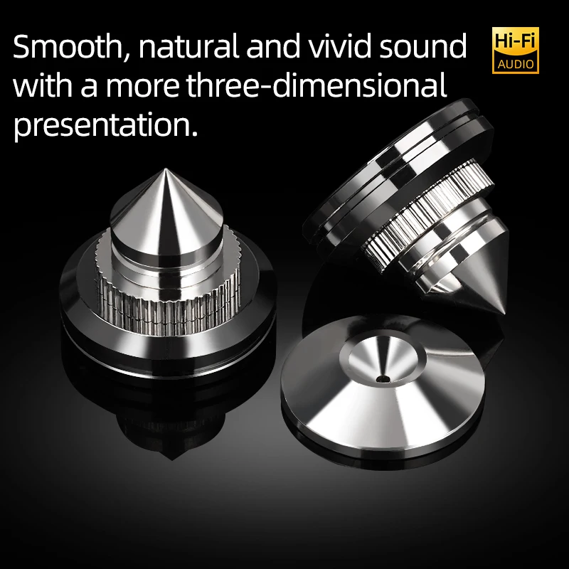 ERUMPENT Hi-end Solid Steel Speaker Spike Isolation Stands Feet for CD Amplifier Stand Shock Pads Absorber