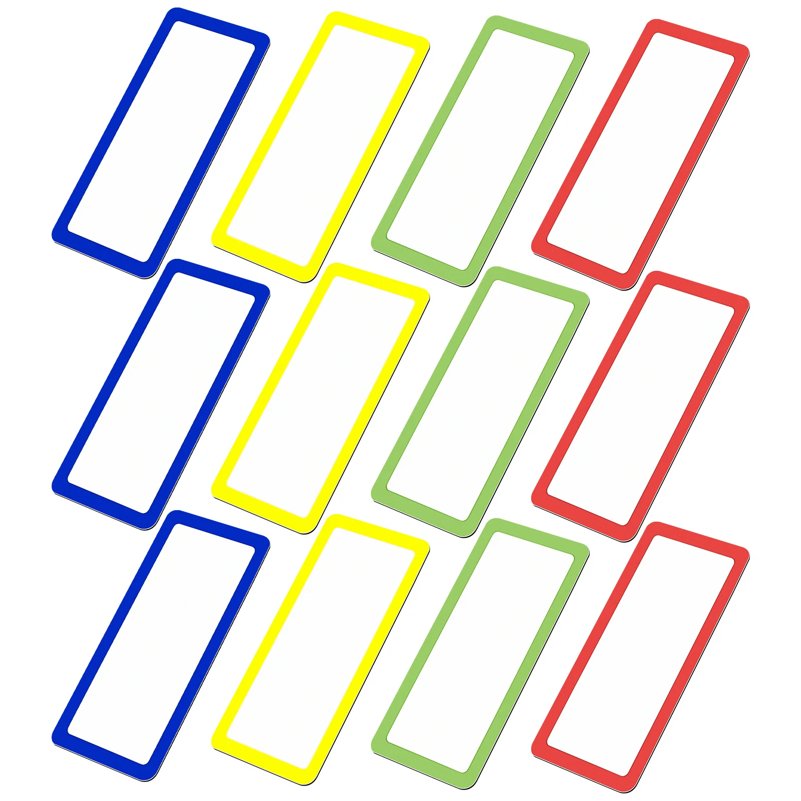 20 قطعة ملصق مغناطيسي فارغ 10x5 سنتيمتر محو جاف قابلة لإعادة الاستخدام ورقة السبورة لملصقات حاوية رف الثلاجة #1