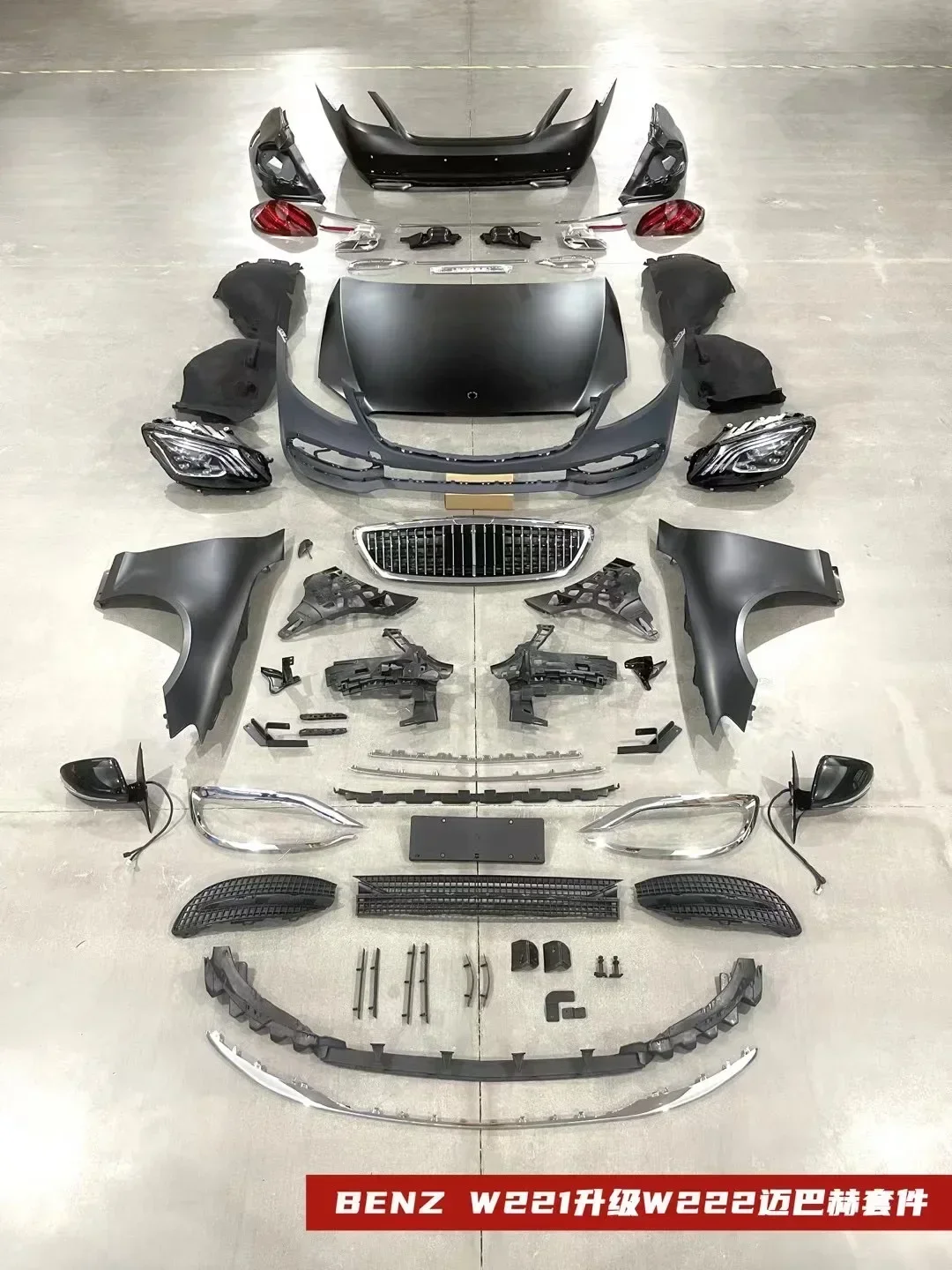 Full Body kit for BENZ W221 Modified to W222 Maybach Body Kit Bodykit for Classic Auto Parts