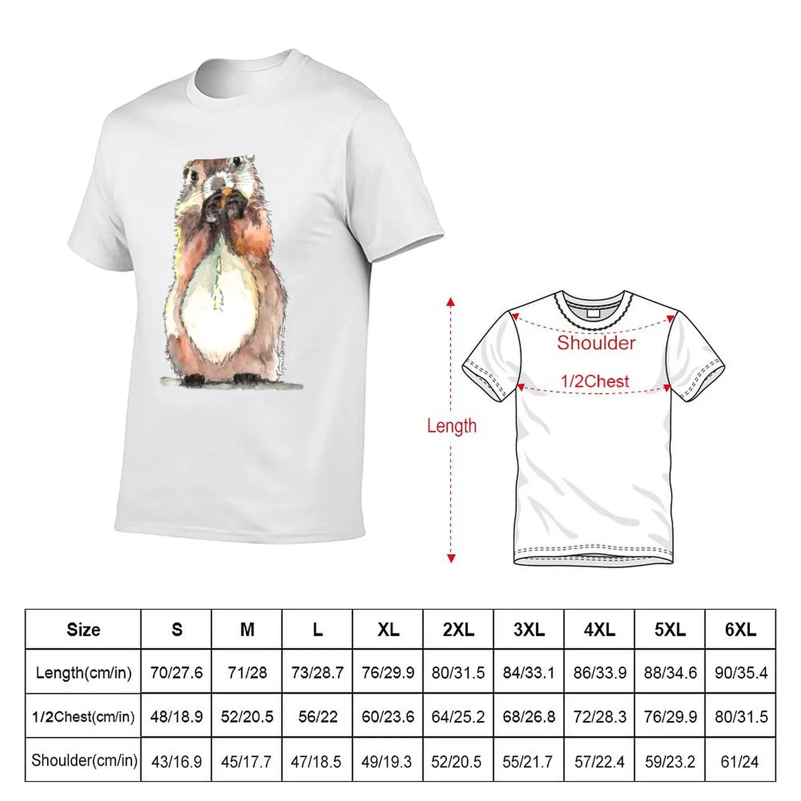Dinky the Groundhog T-Shirt Summer Holiday Casual Tee