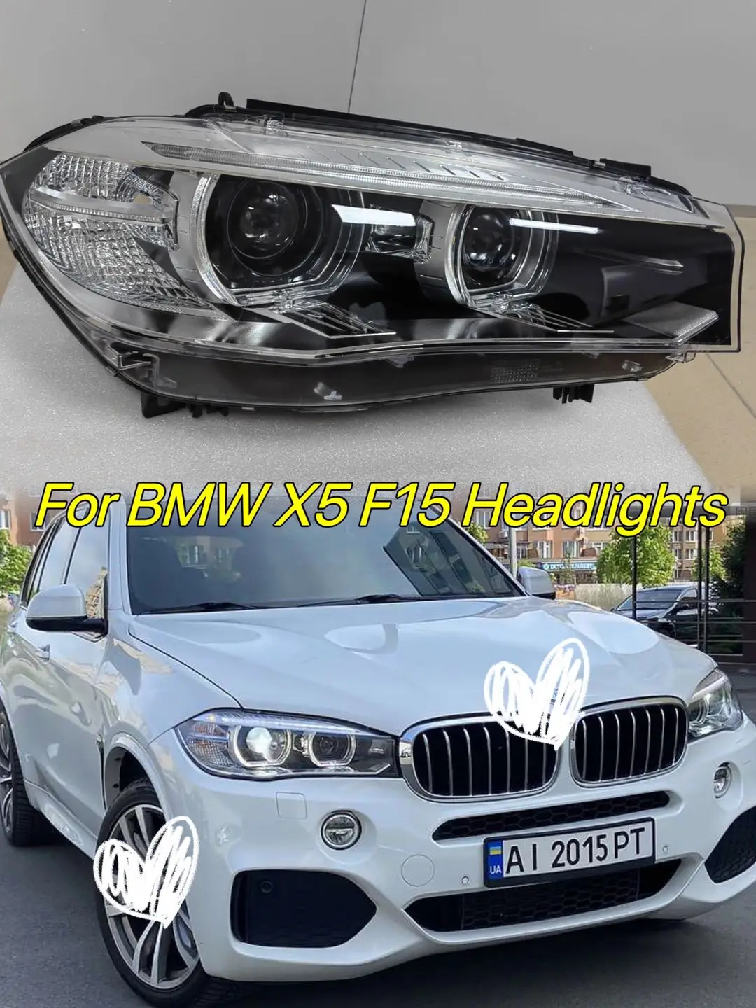 

For BMW X5 F15 HID Headlight Assembly Original OEM Headamp 2014-2018 Years OEM 63117317101/102