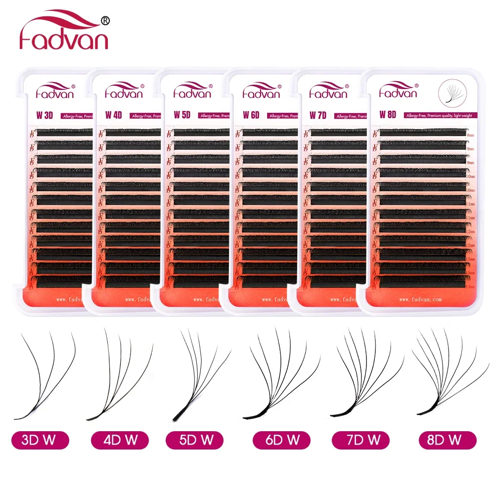 

FADVAN W Shaped Lashes 2D 3D 4D 5D 6D 7D 8D Premade Volume Fans Faux Mink Eyelashes Brazilian Volume Natural Soft YY Lashes