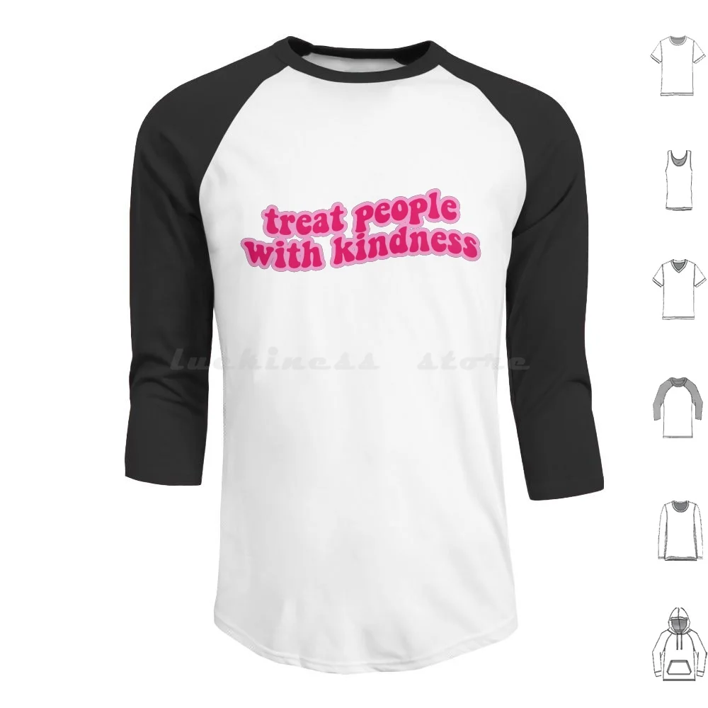 Treat People With Kindness Harry Pink Hoodie cotton Long Sleeve Music Funny Pink Cute Band Aesthetic Love Meme Retro Song