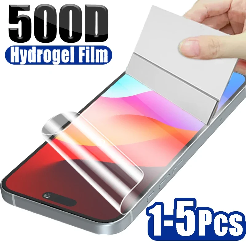 Hydrogel Film for IPhone 16 Plus 16 Pro Max Screen Protector Anti-scratch Protective Film for IPhone 15 16 15Pro 15ProMax Cover