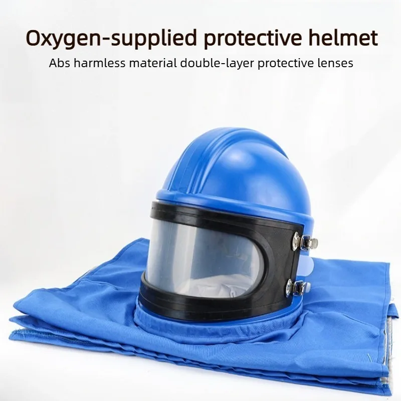 Sand Blast Helmet, Sandblasting Hood with Air Breathing Hose