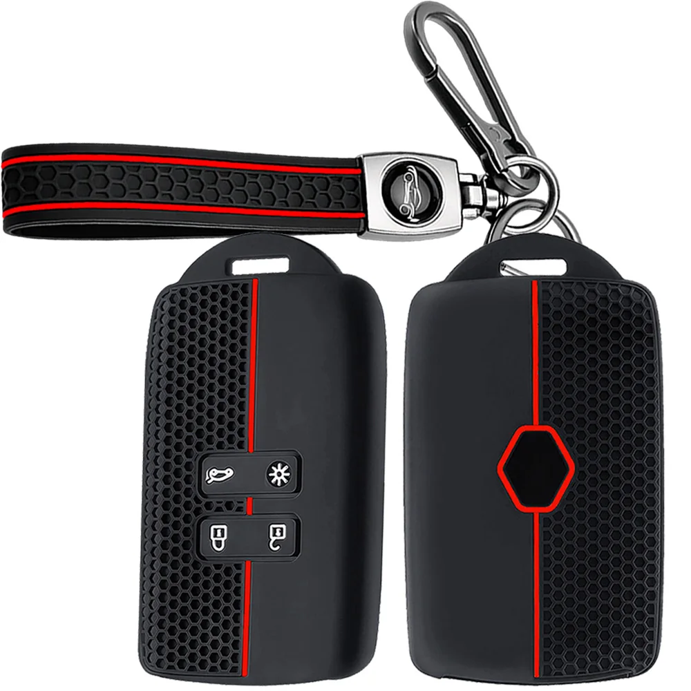 Smart Key Shell With Keychain For Renault Clio Megane Scenic Kangoo Captur Duster Logan Sandero Symbol Koleos Fluence Shockproof