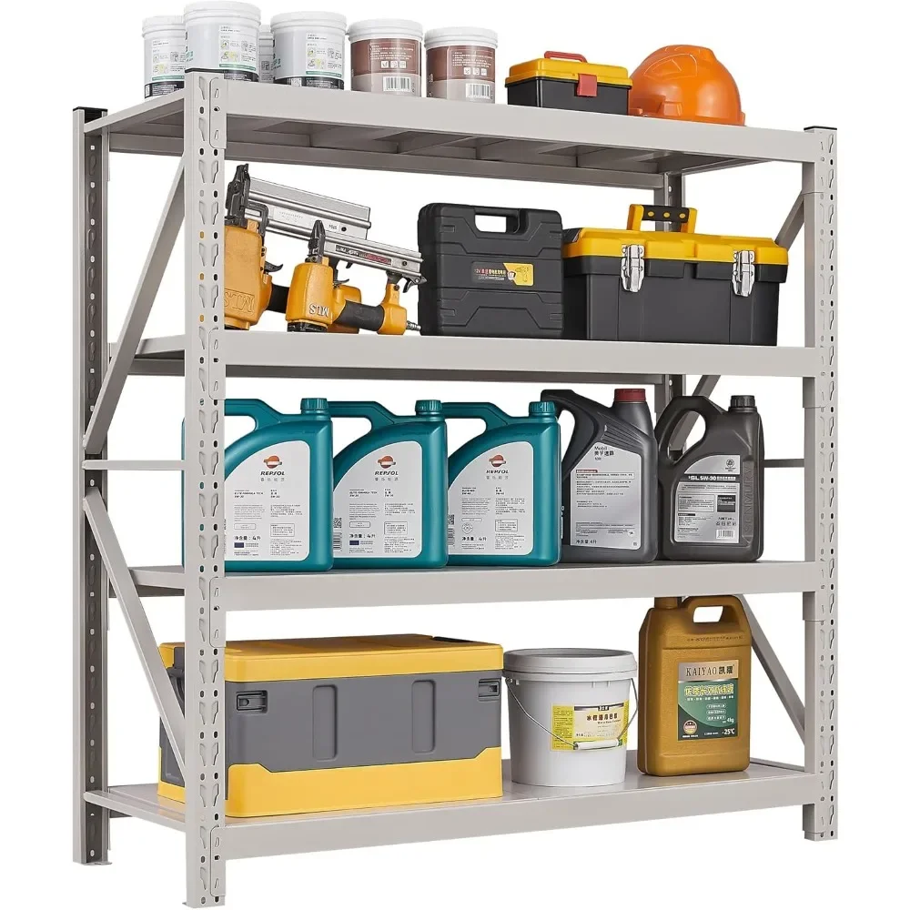 3600lbs Heavy Duty Garage Shelving Storage Rack, Adjustable 4 Tier Shelving Unit,Metal Shelves for Garage Industrial