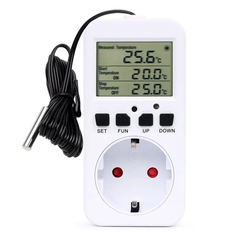 

YSS-Temperature Controller Socket Heating Cooling Switch Outlet Temperature Controller Socket Sensing Probe EU Plug