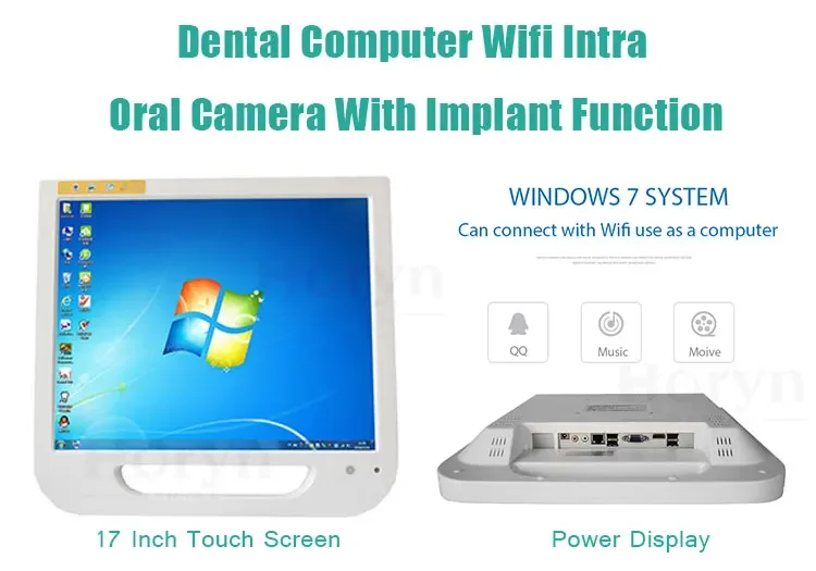 Computer WIFI Connection High Pixel Den tal Intra Oral cam era with Touch Screen LCD mon itor