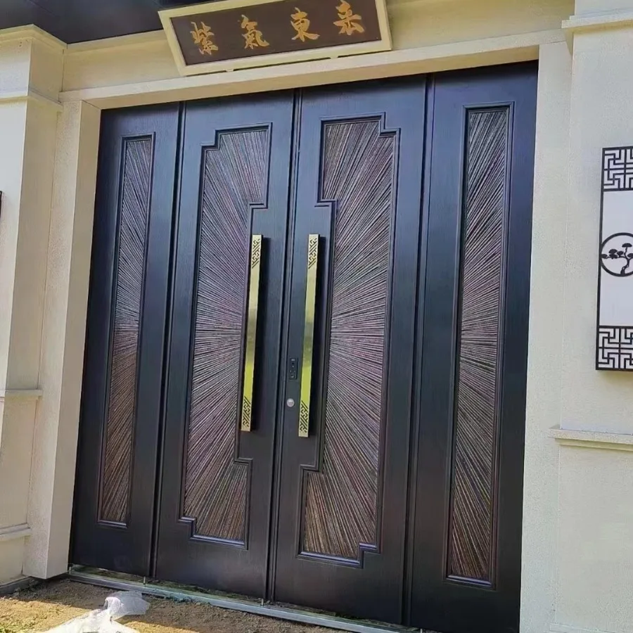Shanxi Zhejiang Inner Mongolia Gansu Hebei Henan Qinghai imitation copper door zinc alloy villa door