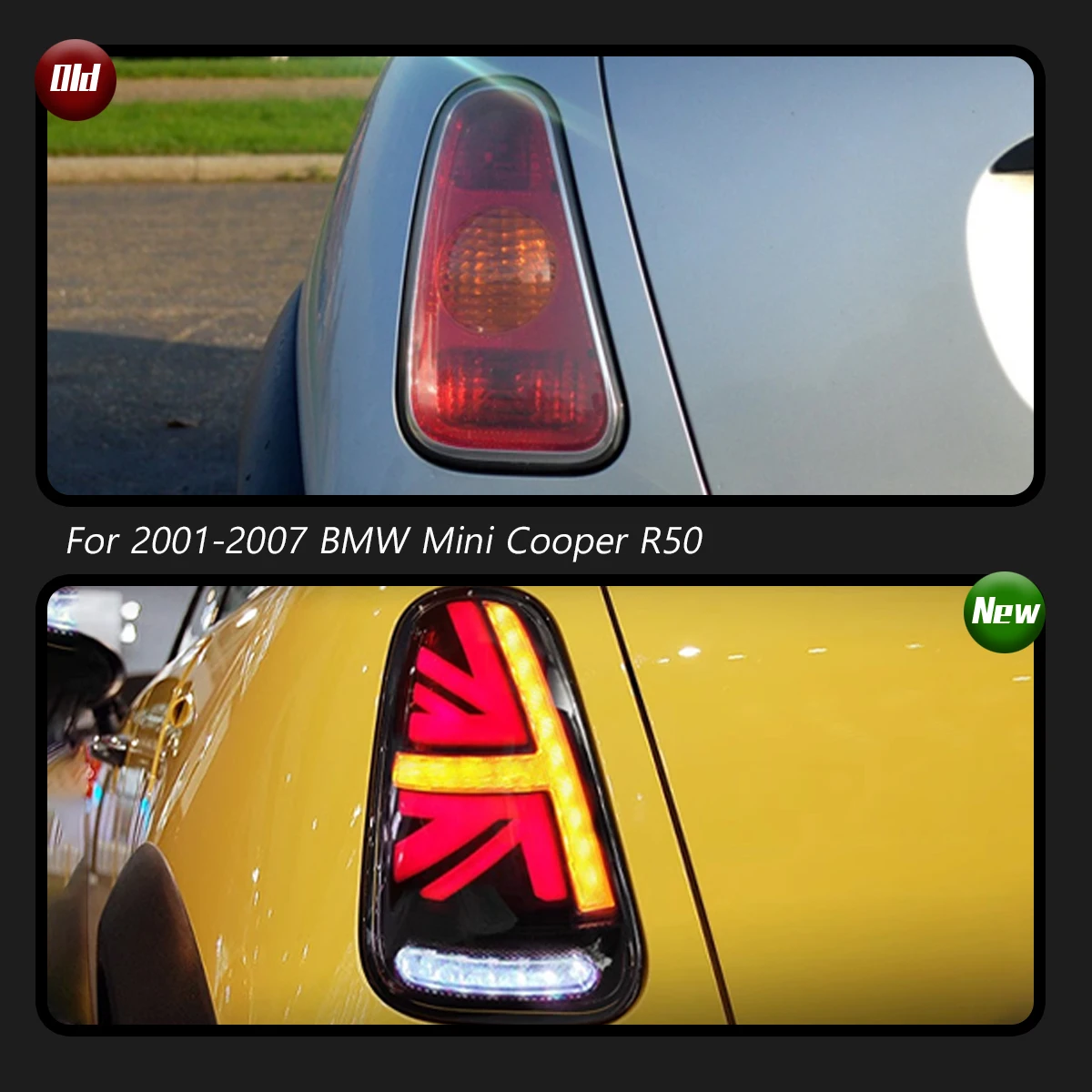 TYPY New LED Car Taillights For BMW Mini Cooper R50 2001-2007 Taillight Signals Auto Accessories Dynamic Turn Running Lights