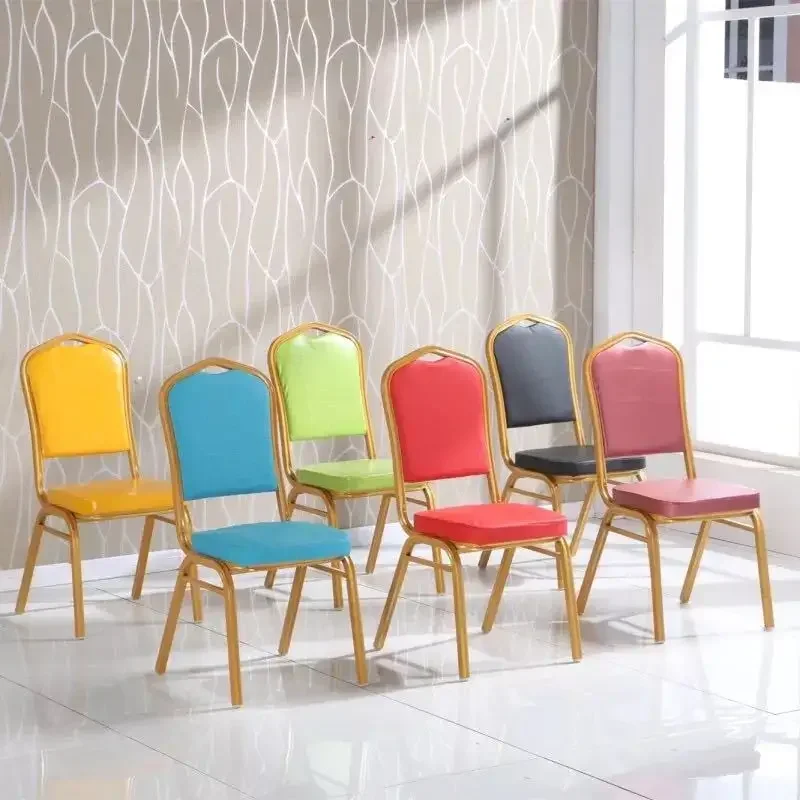 

L # Hotel Event Wedding Outdoor Golden Aluminum Stacking Dining Banquet Chair