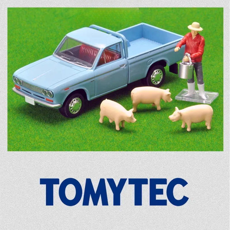 TOMYTEC TLV 1:64, N195b Datsun Truck 1500 Pig Truck, alloy die cast static miniature simulation car tide play model, boys toy.