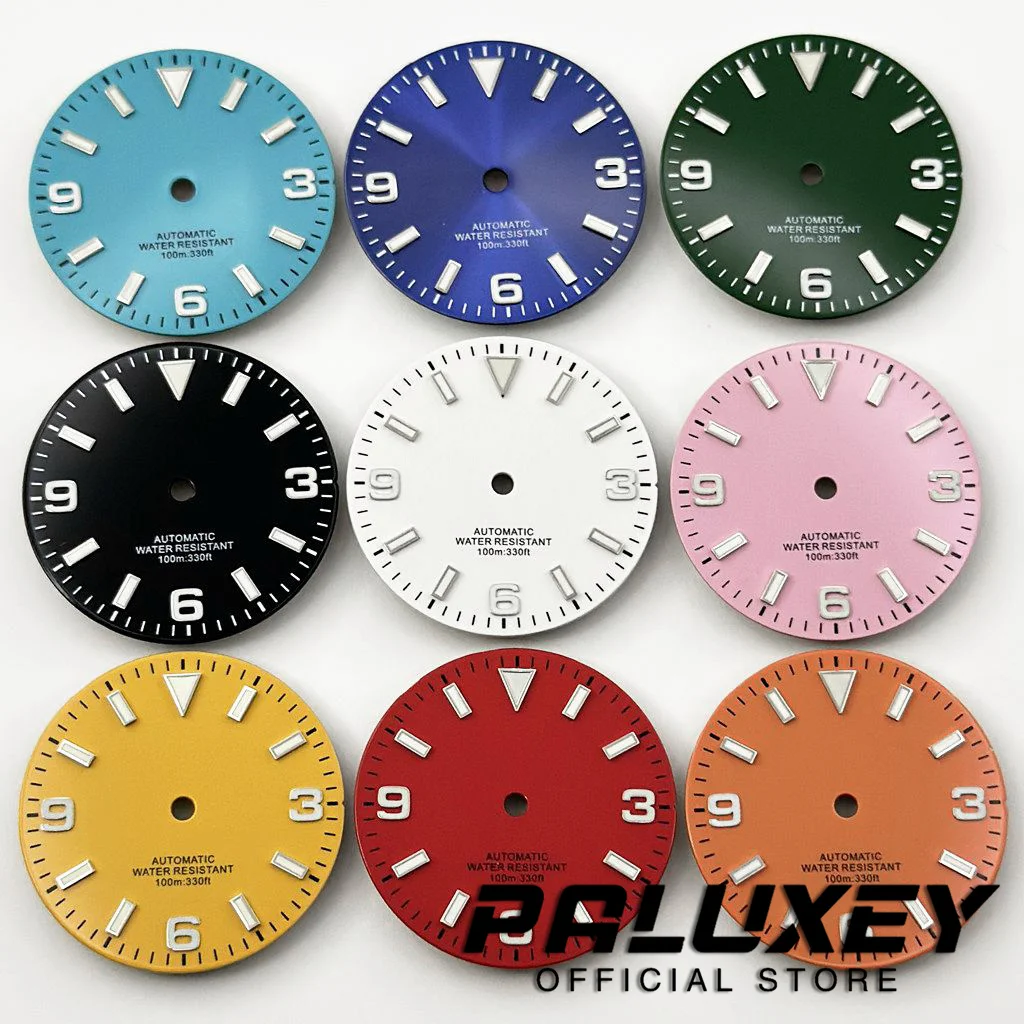 29mm Watch Dial Green Luminous Watch Faces For NNH35 ETA 2824 2836 Miyota 8215 821A Mingzhu DG2813 3804 Seagull 1612 Movement