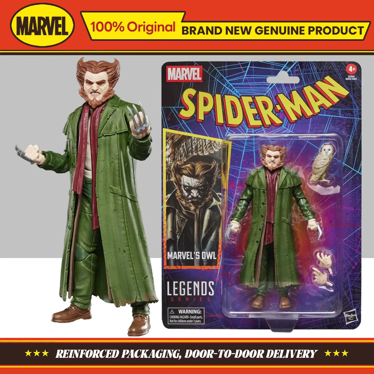 hasbro-marvel-legendes-serie-marvel's-owl-spider-man-15-cm-figurine-collection-jouets-originaux-modele-cadeaux