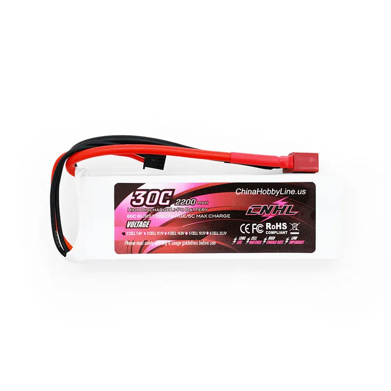 CNHL 2S 7.4V يبو بطارية 2200mAh 30C مع T عمداء XT60 المكونات ل FPV كوادكوبتر الطائرة بدون طيار طائرة هليكوبتر هواية السيارة