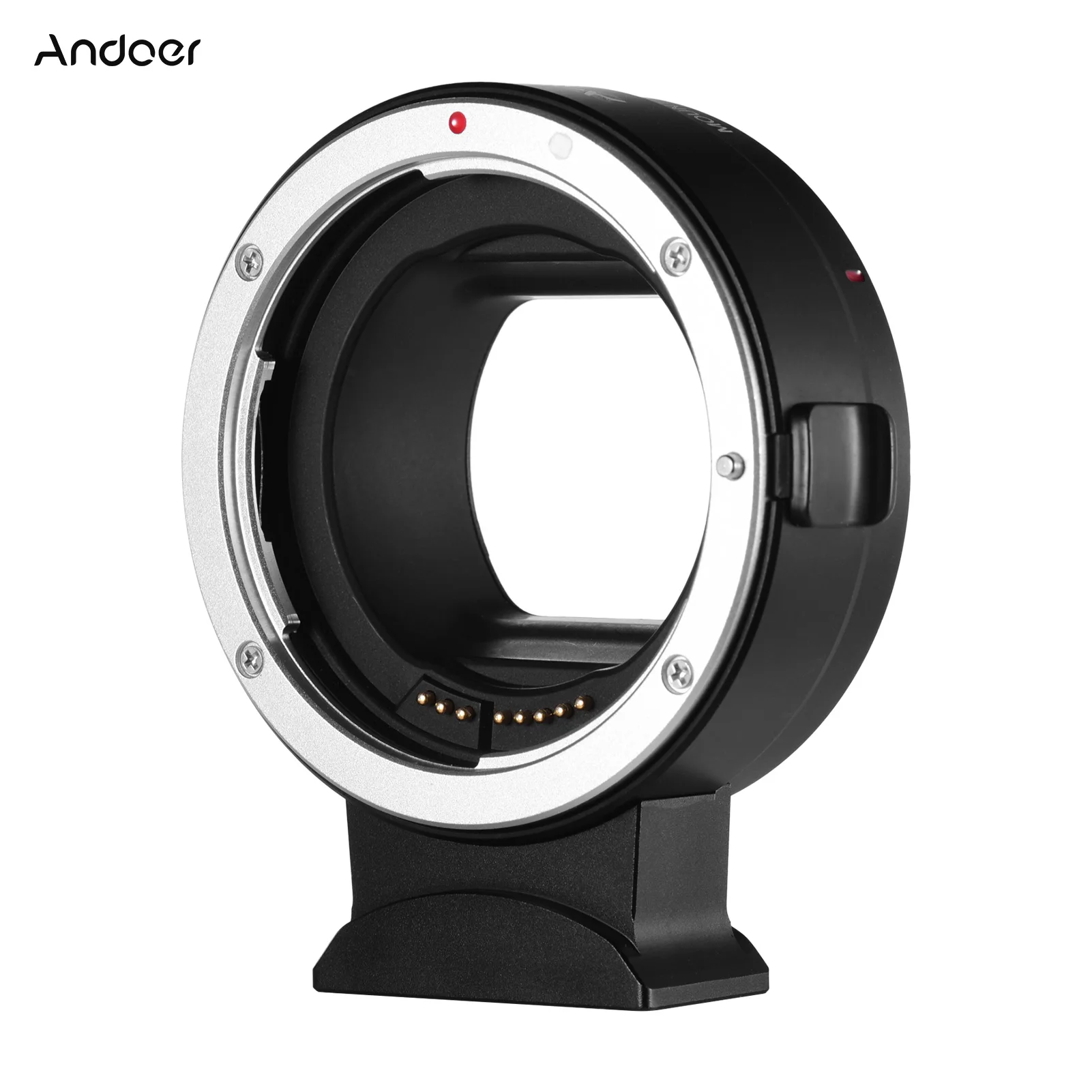 Andoer EF-EOSR Auto Focus Camera Lens Adapter Ring IS Image Stabilization Electronic Aperture Control EXIF Information Replaceme