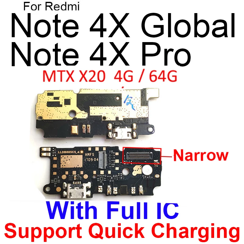 USB Charger Board For Xiaomi Redmi Note 3 Pro Note 4 4X Pro USB Charging Dock Board USB Port Flex Cable Repalcment Parts