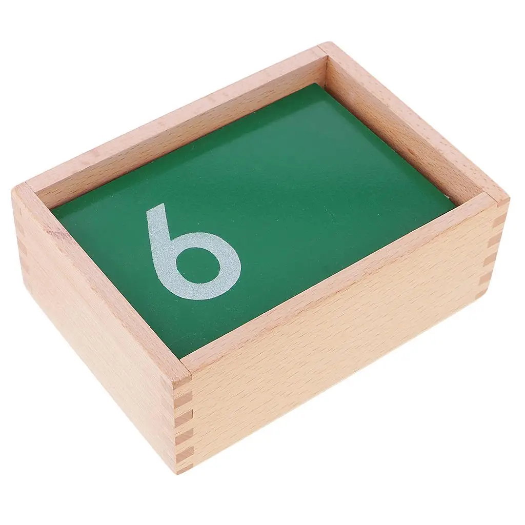 Montessori Development Toy 0-9 Sandpaper Number Cards Addition Subtraction MultiplicatioN Division