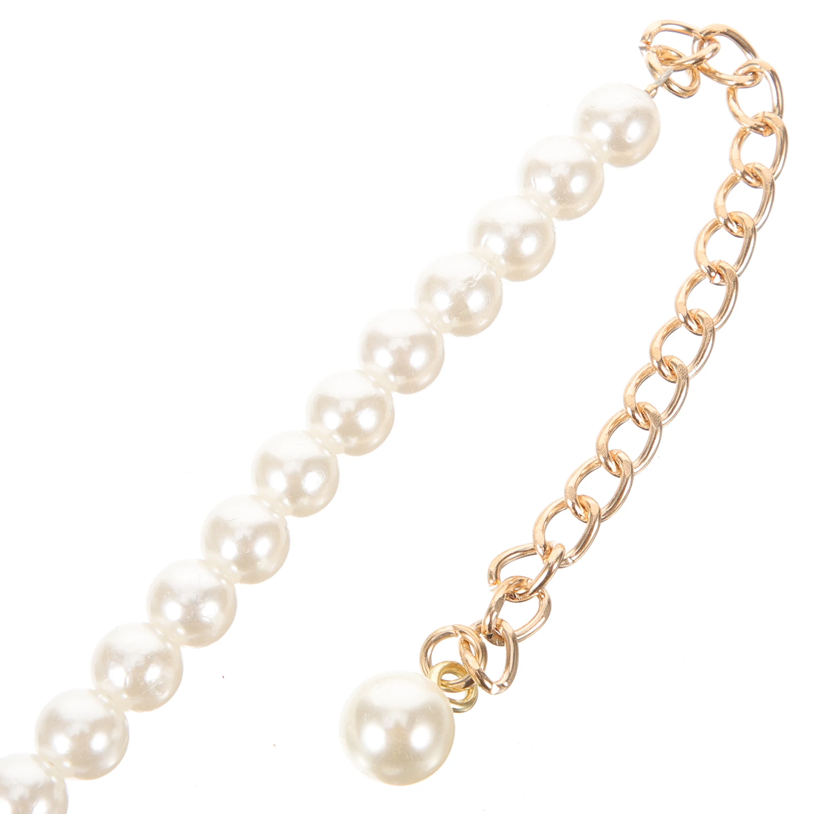 

2pcs High Heels Pearl Chain 52cm Detachable Shoe Straps for Women Ankle Replacementheel Extender Metal Elastic Buckle