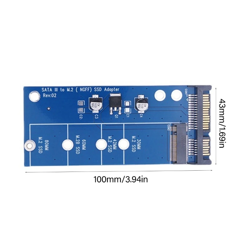 Дополнительная карта NGFF Адаптер SATA3 Raiser to SATA3 Адаптер SSD к SATA3 Поддержка карт расширения для 2230/2242/2260/2280