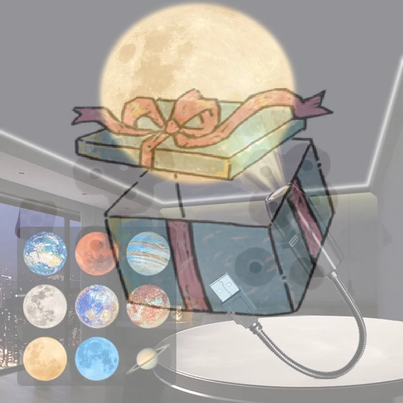 

5V USB Plug In Planet Projection Lamp Indoor Ceiling Decoration Atmosphere Light Starry Sky Lamp Night Light Galaxy Projector