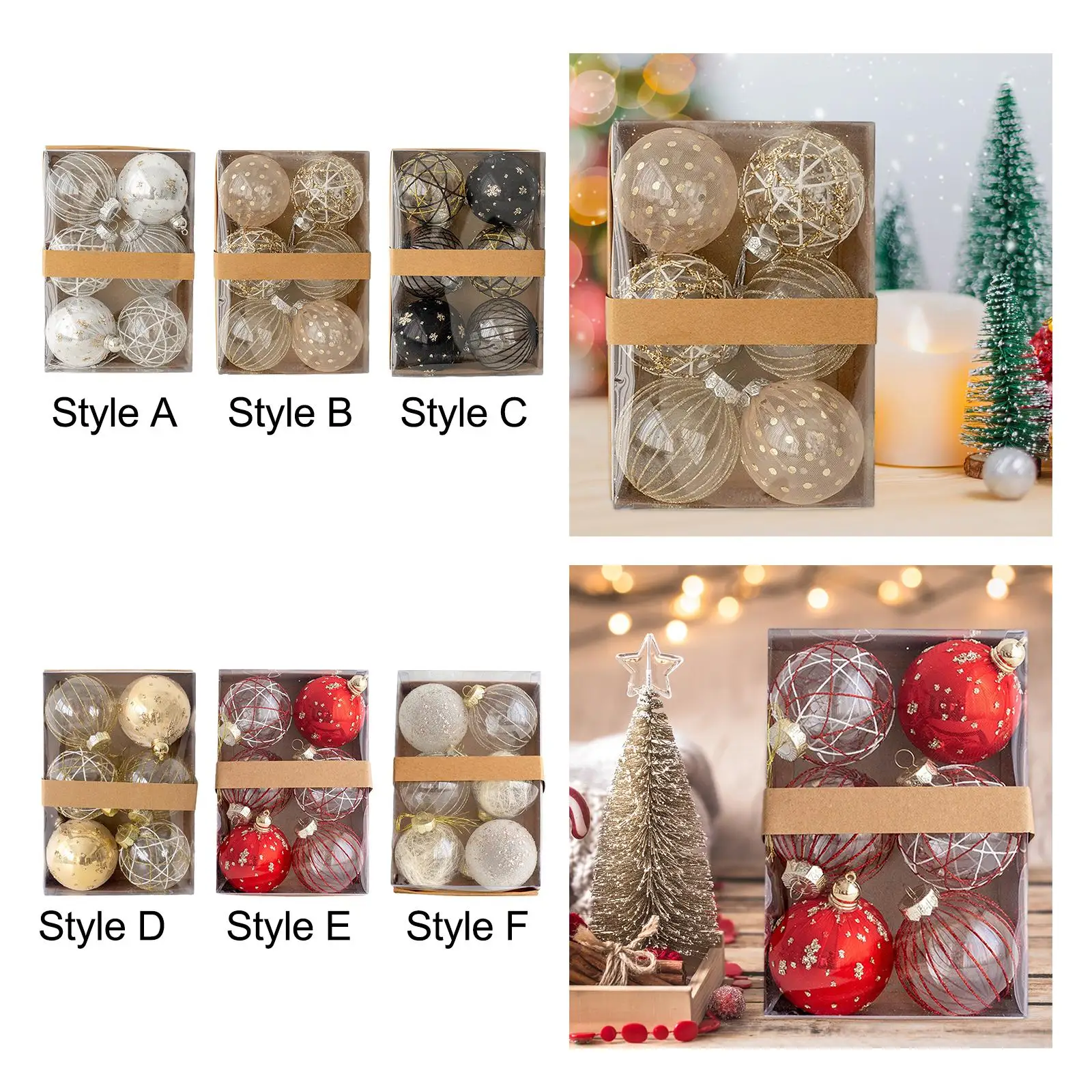 6X Christmas Balls … - image
