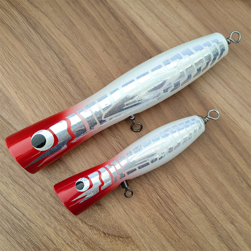 Holz Popper Köder 12CM/30G 18CM/80G Topwater GT Oberfläche Trolling Lockt Tiefe Meer popper Angeln Köder