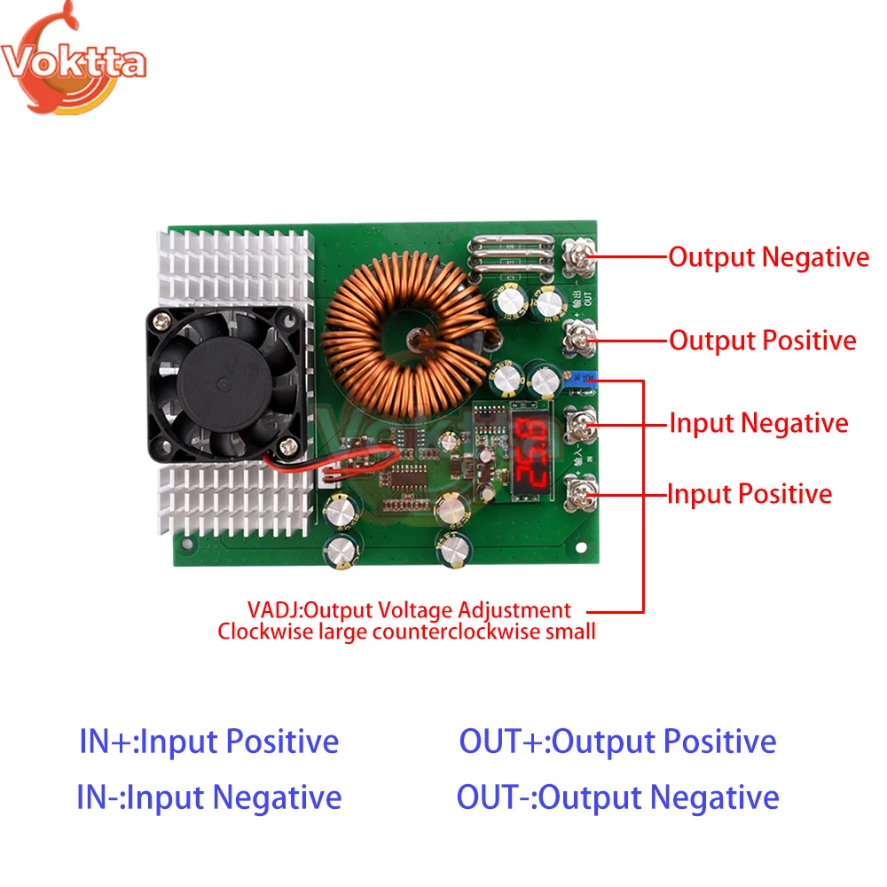 DC-DC Step-down Power Supply Module DC 25-90V 1000W 50A Constant Voltage Constant Current Buck Converter Power Voltage Regulator