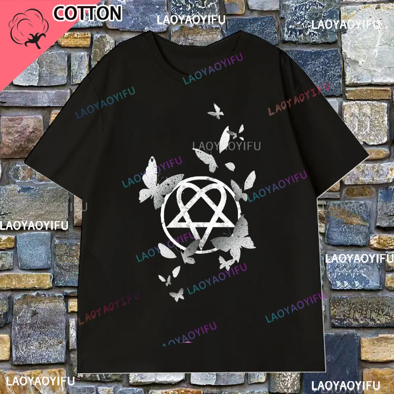 له روك باند تي شيرت الصيف فيل فالو المغني Heartagram Razorblade تي شيرت 2024 القطن تي شيرت للرجال قصيرة الأكمام تيز #6